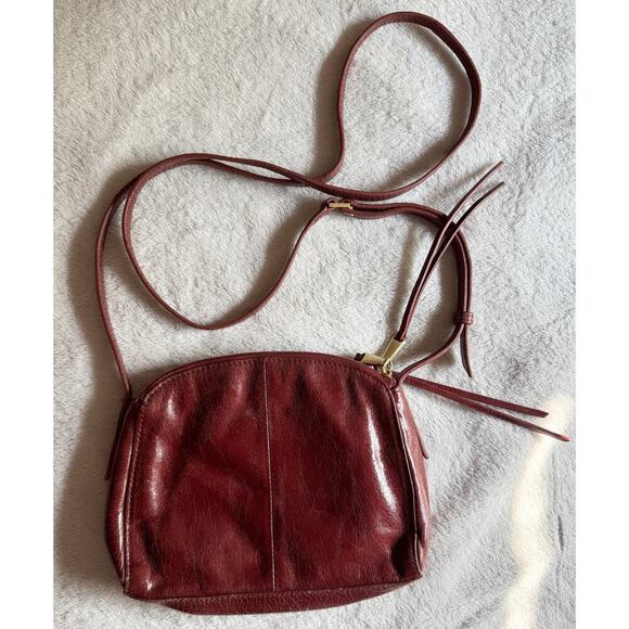 HOBO International Red Leather Evella Crossbody Shoulder Bag Purse - Picture 3 of 7